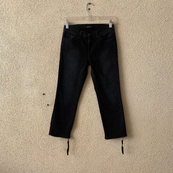 J BRAND Womens Pants ALLEY CAT Jeans Black Zip Zipper Skinny Size 26 - Picture 1 of 13